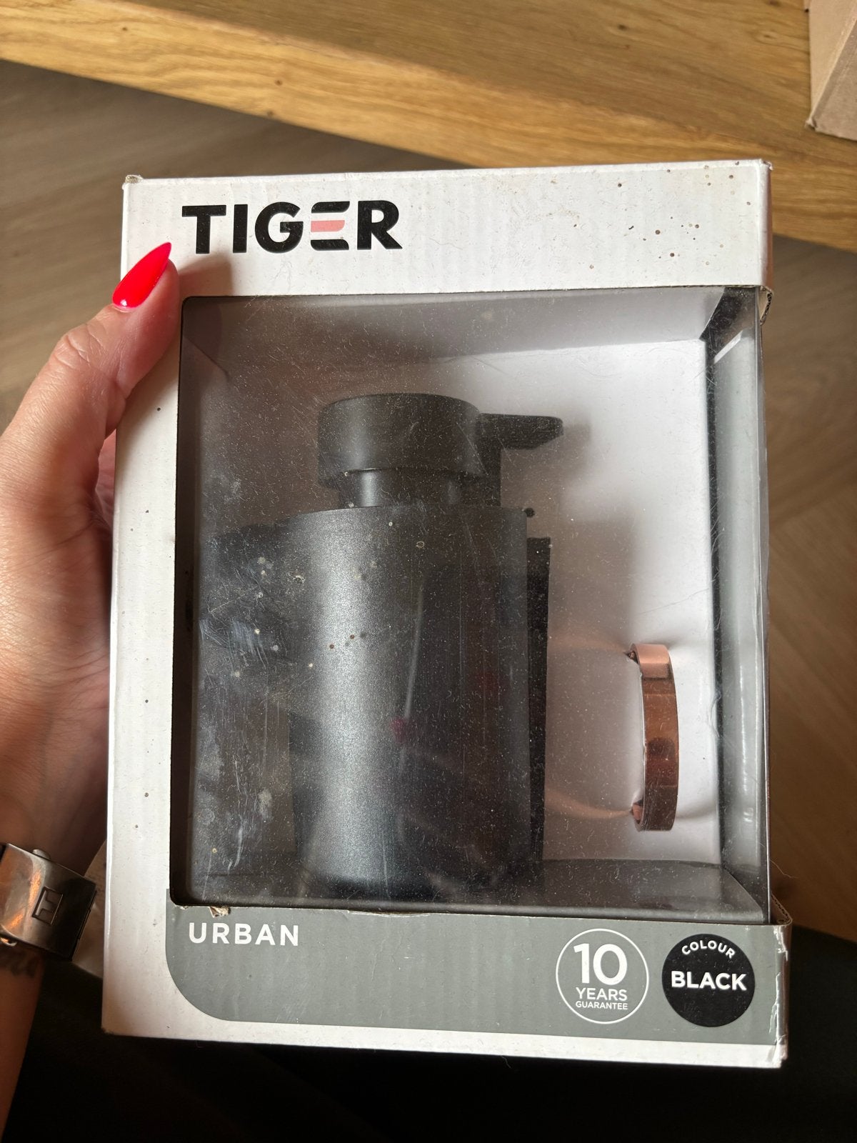 Tiger Urban Zeepdispenser Zwart - Nieuw in doos, Nieuw, Overige merken, Zwart, Zeepdispenser/zeepbakje