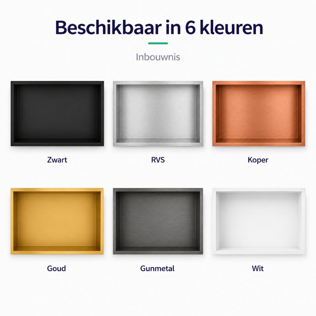 Inbouwnis 60x30x10 - diverse kleuren, Doe-het-zelf en Verbouw, Sanitair, Nieuw, Bad, Rvs, Ophalen of Verzenden