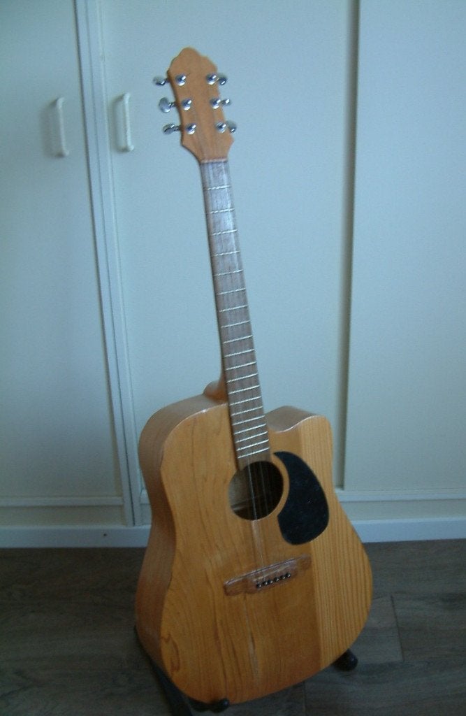 oefen   gitaar western  goede klank  cederbovenblad, Ophalen of Verzenden, Gebruikt, Western- of Steelstringgitaar