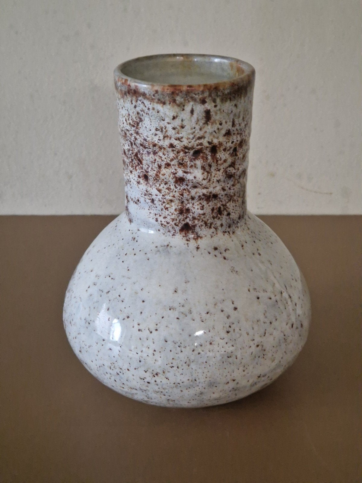 Vintage Westraven Utrecht vaas, gespikkeld glazuur, Ophalen of Verzenden