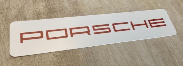 PORSCHE  kentekenplaat kunststof 52x11 cm, Ophalen of Verzenden, Zo goed als nieuw, Auto's