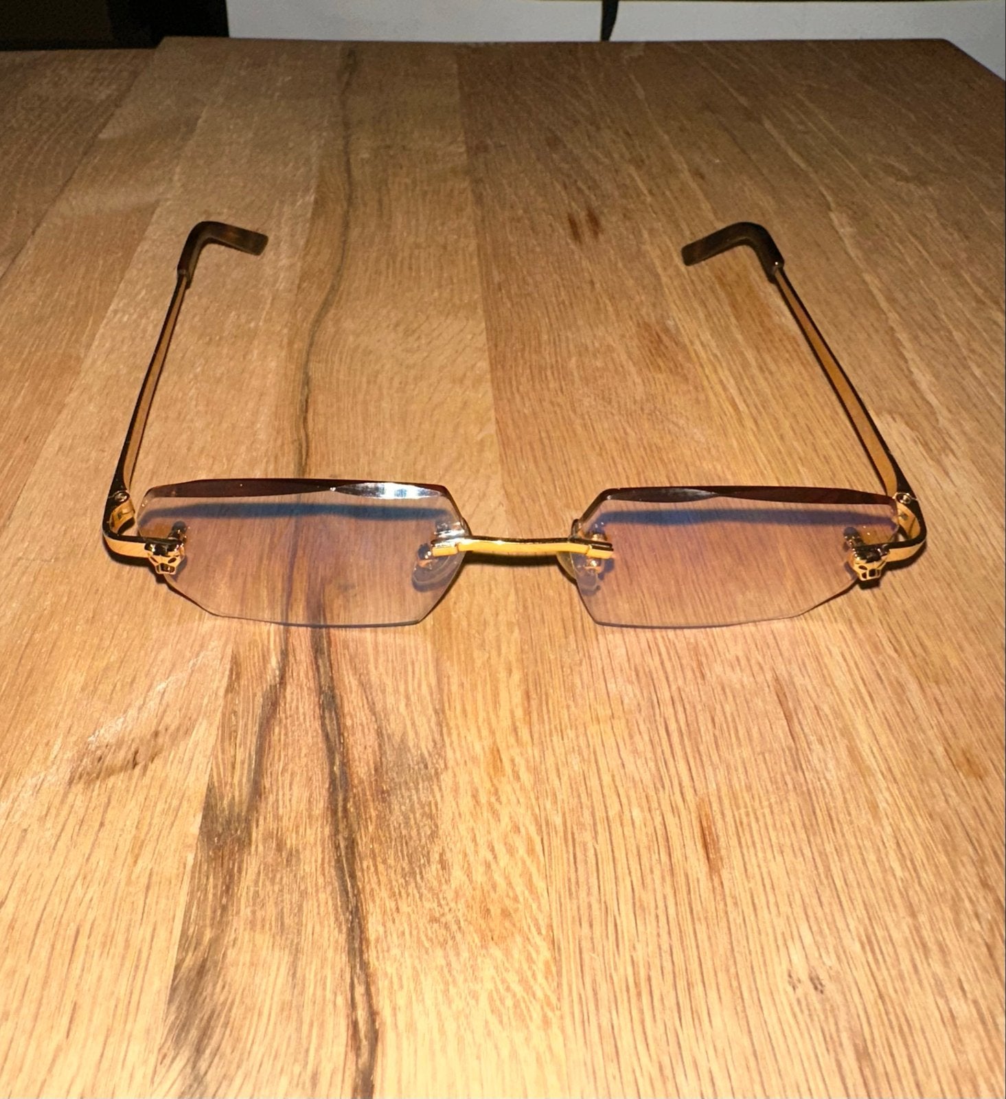 Custom Cartier CT0148O Gouden Bril met Doos - Origineel, Overige kleuren, Zo goed als nieuw, Bril, Ophalen