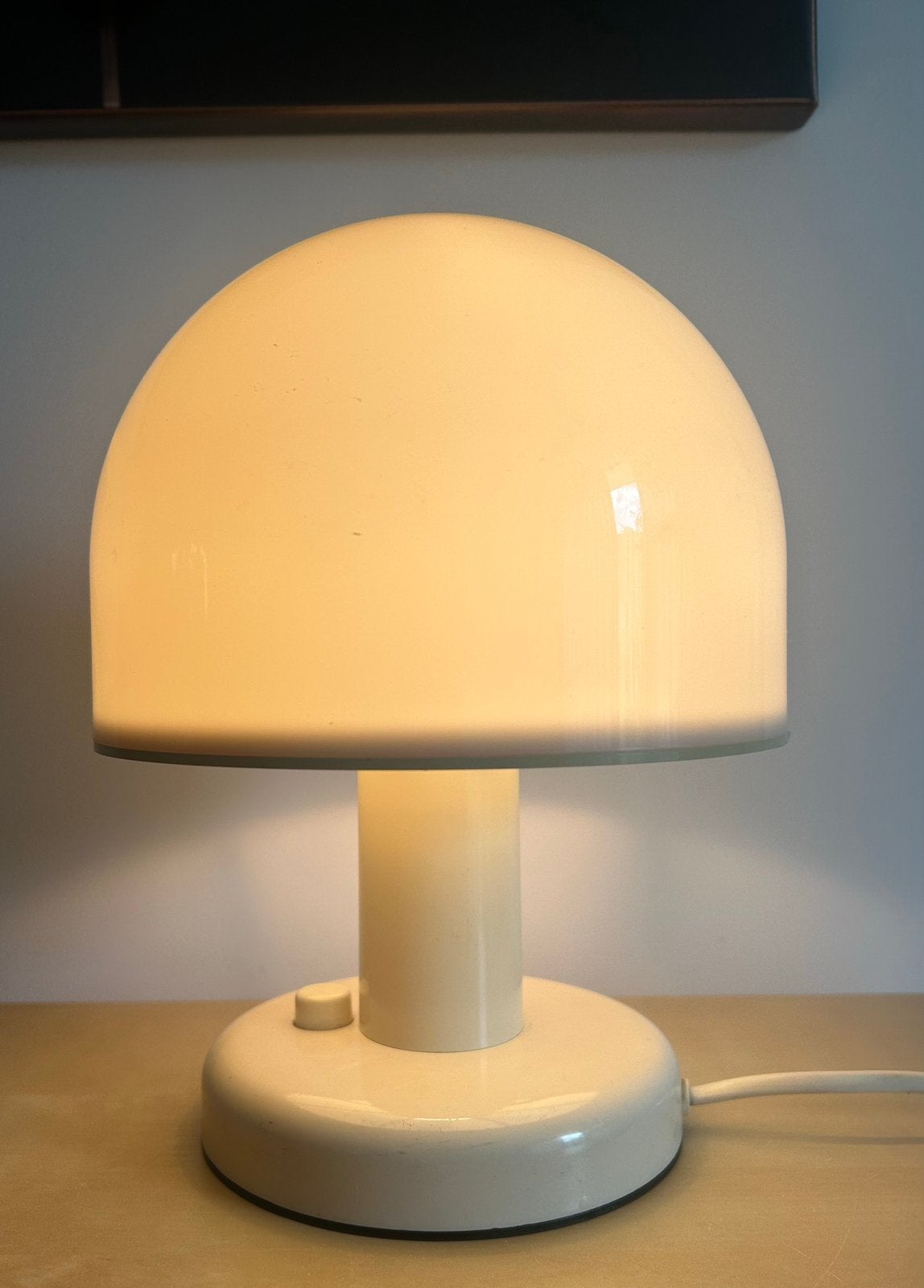 Vintage space age 1970 HARVEY GUZZINI mushroom lamp, Huis en Inrichting, Ophalen of Verzenden, Zo goed als nieuw, Kunststof, Design