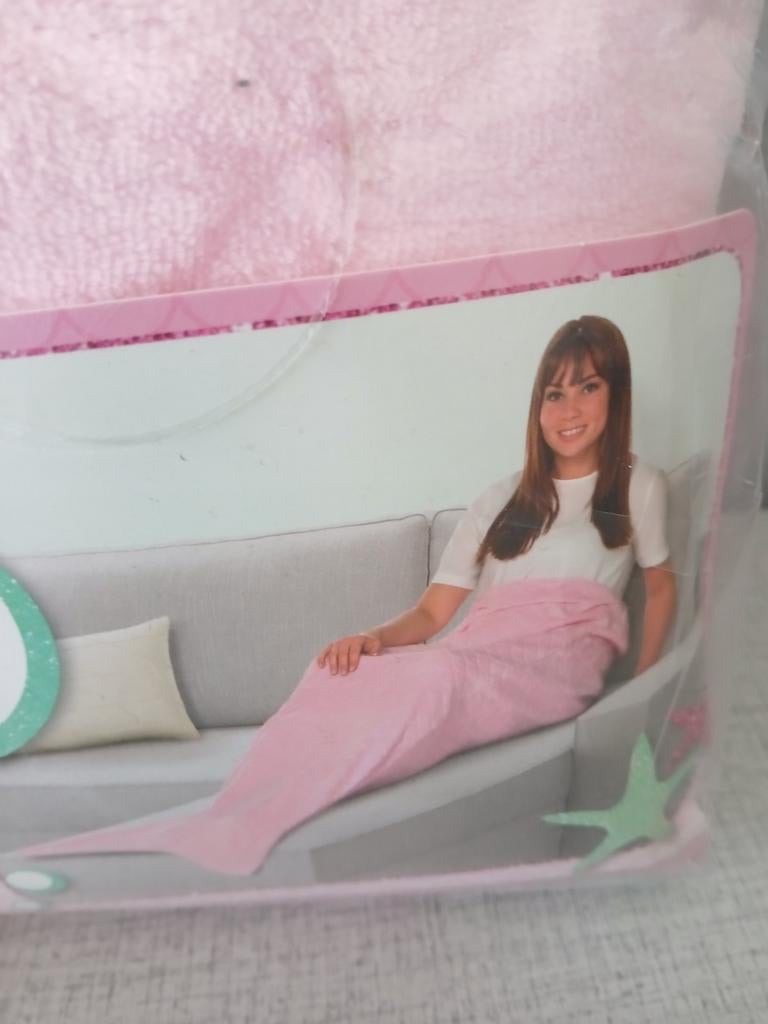Roze zeemeermin deken 150x70cm - Super zacht en knus, Ophalen of Verzenden, Nieuw