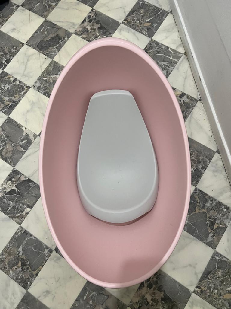 Puck Babybadje met Badzitje - Roze, Overige merken, Ophalen of Verzenden, Zo goed als nieuw, Badje