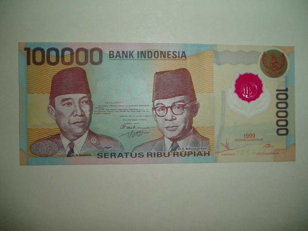 406. Indonesia, 100.000 rupiah 1999 UNC Polymeer., Verzenden, Zuidoost-Azië, Los biljet