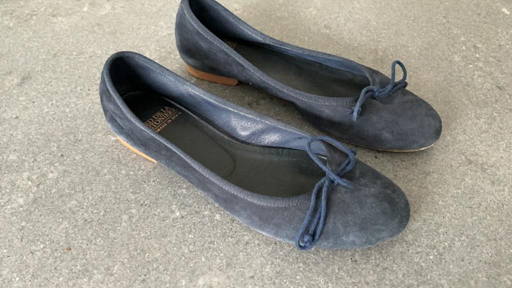 Ballerina Fred de la Bretoniere, Blauw, Zo goed als nieuw, Ballerina's, Ophalen of Verzenden