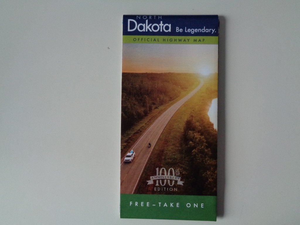 5436-5-1 : Official highway map North Dakota.( Noord Dakota, Nieuw, Ophalen of Verzenden, Landkaart, 1800 tot 2000