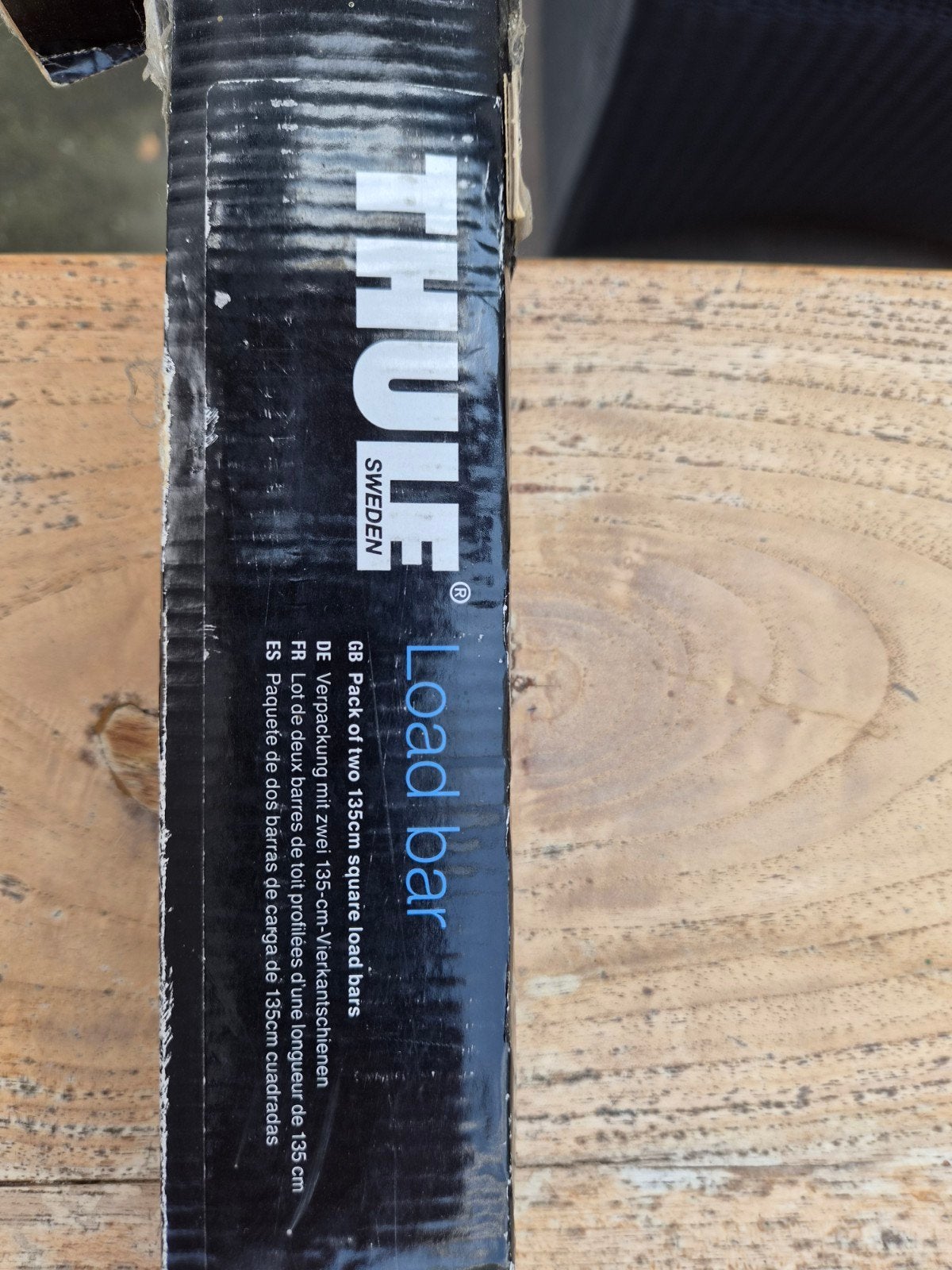 Thule dakdragers - 135 cm square load bars, Auto diversen, Ophalen, Zo goed als nieuw