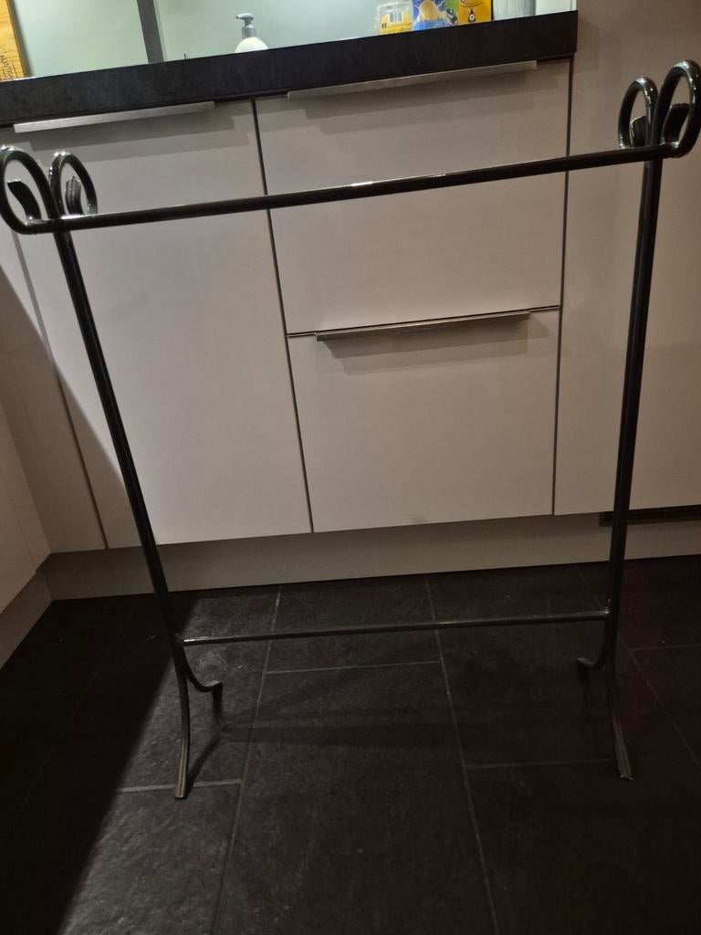Gietijzeren Handdoekenrek 80x60cm - Keuken/Badkamer, Ophalen, Gebruikt, Zwart, Handdoekenrek