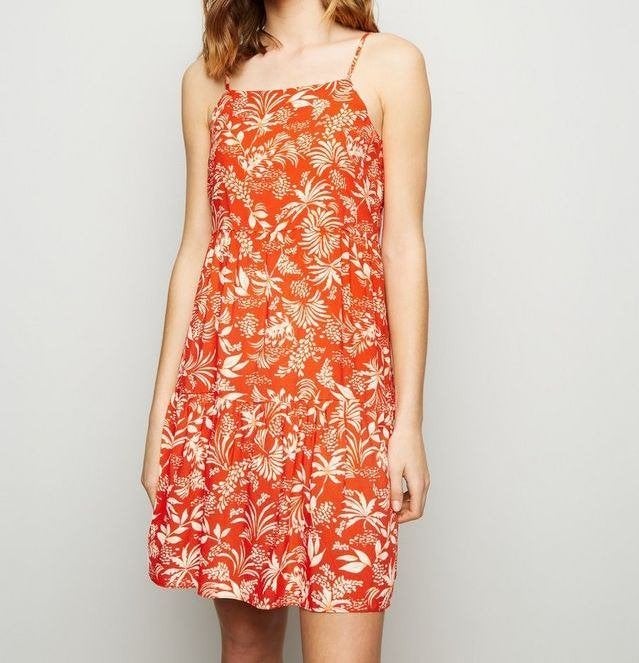 Leaf print dress (New Look), New Look, Nieuw, Oranje, Ophalen of Verzenden