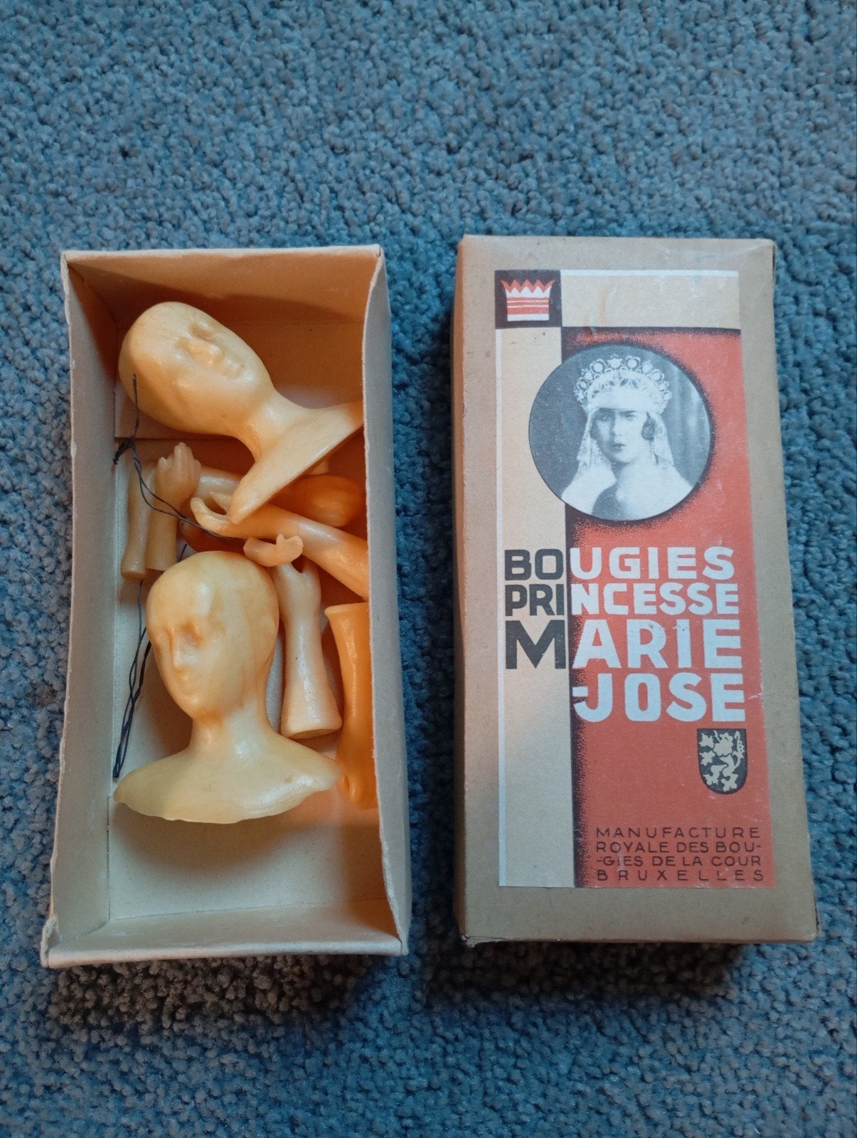 vintage Bougies Prinses Marie Jose België, Ophalen of Verzenden, Poppenhuis