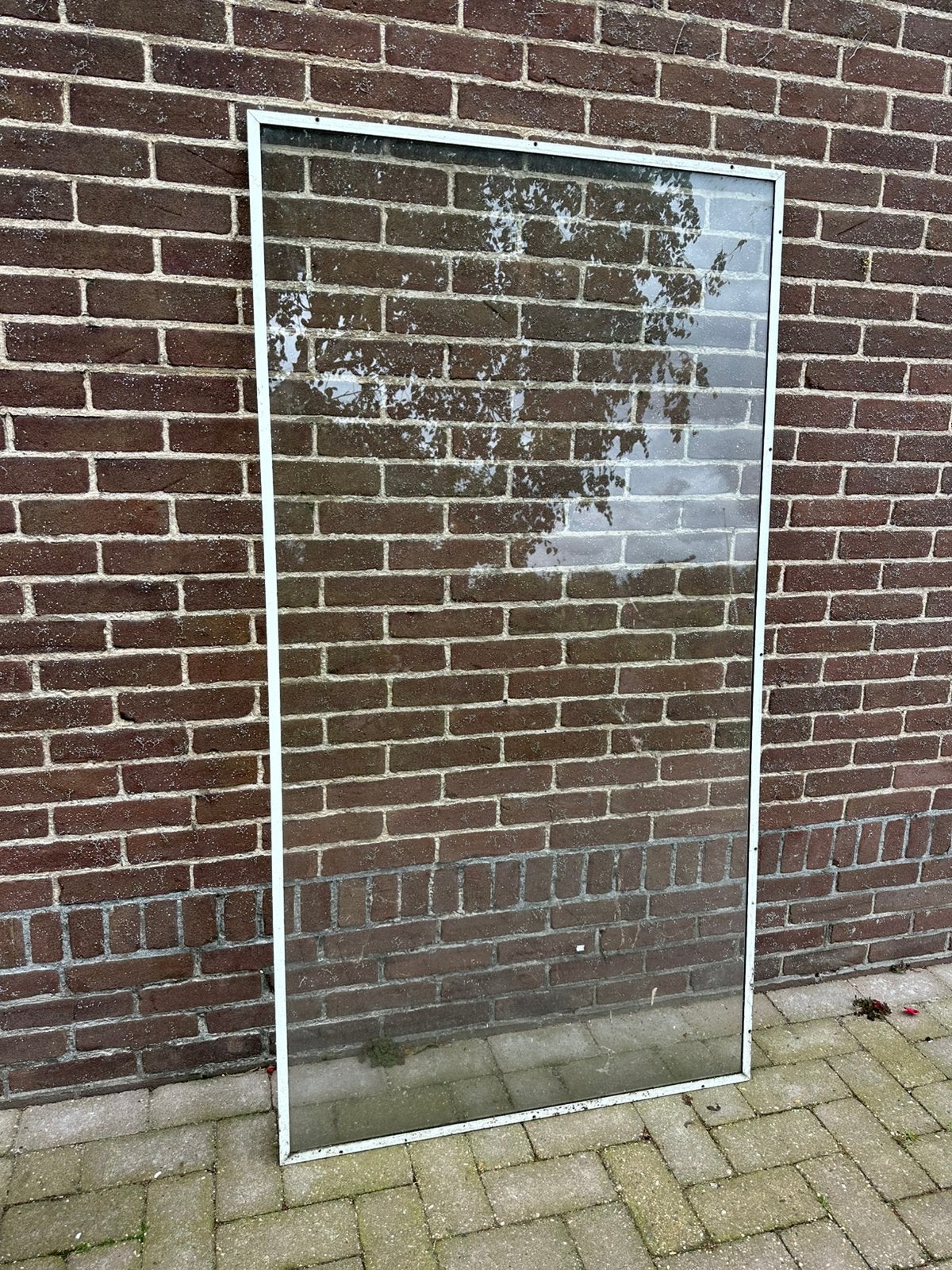 Vijf ramen in stalen frame enkel glas., Doe-het-zelf en Verbouw, Ophalen, Gebruikt, Minder dan 80 cm, Gevelraam of Ruit