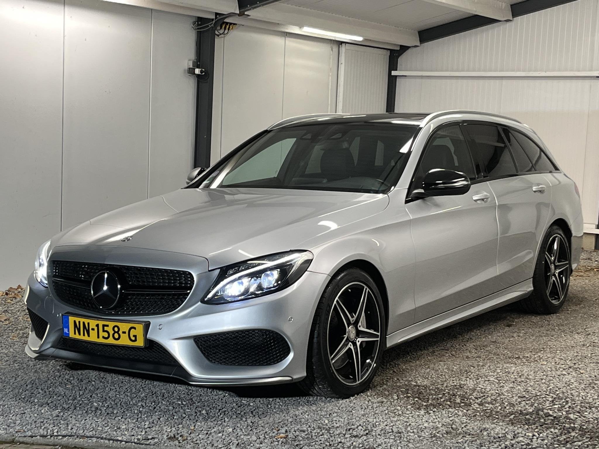 Mercedes-Benz C43 AMG Estate 450 4MATIC 368PK 5-2015 LED PAN, Auto's, 367 pk, 2996 cc, Leder, Vierwielaandrijving