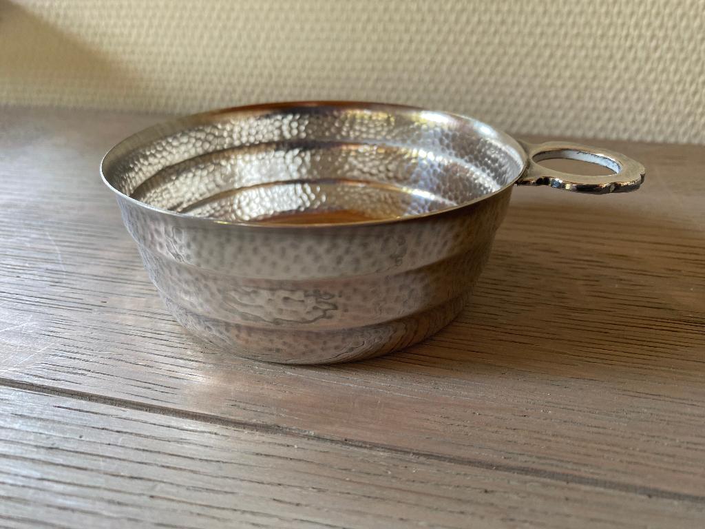 Antieke Art Deco Flessenhouder Wilhelm Wolff, Ophalen of Verzenden, Zilver