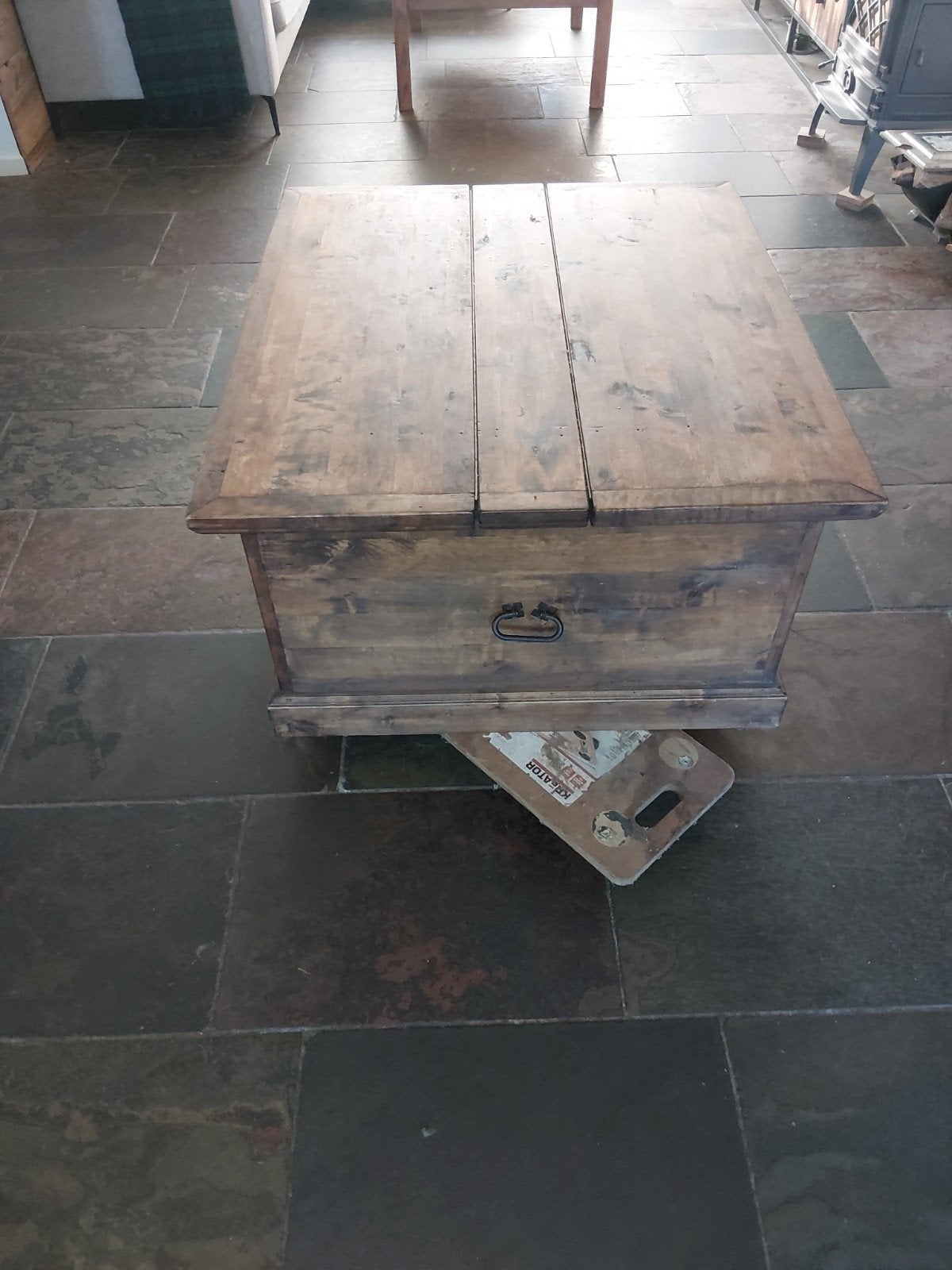 Salontafel anex dekkenkist., Ophalen, 100 tot 150 cm, 50 tot 100 cm, Zo goed als nieuw