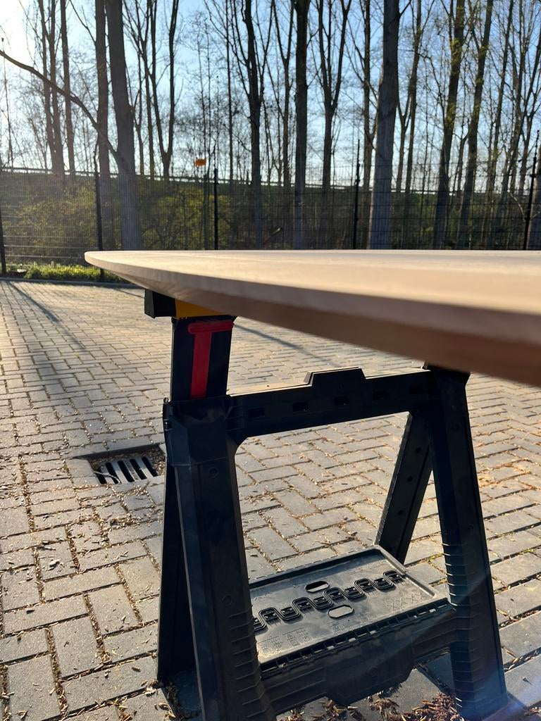 Deens ovaal eettafel 160x100x3 verjongd eiken rustiek, Ophalen, Deens ovale tafel eiken rustiek verjongd, Eikenhout, Nieuw