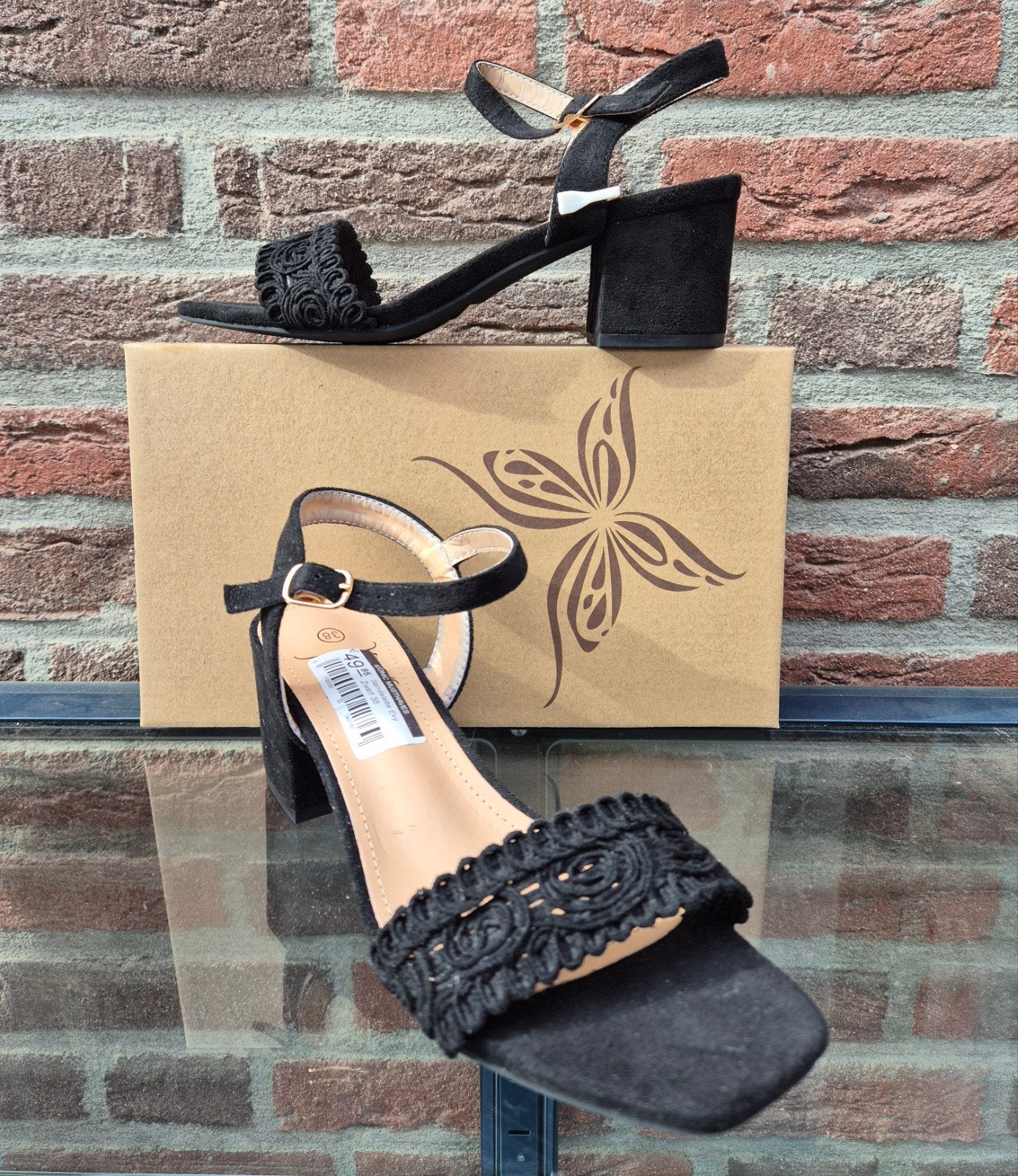Diverse maten - Sandalette van het merk Iconic Musthaves, Iconic Musthaves, Schoenen met lage hakken, Zwart, Nieuw