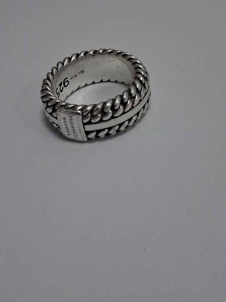 Buddha to Buddha zilveren ring maat 18, 18 tot 19, Ophalen of Verzenden, Zo goed als nieuw, Dame of Heer
