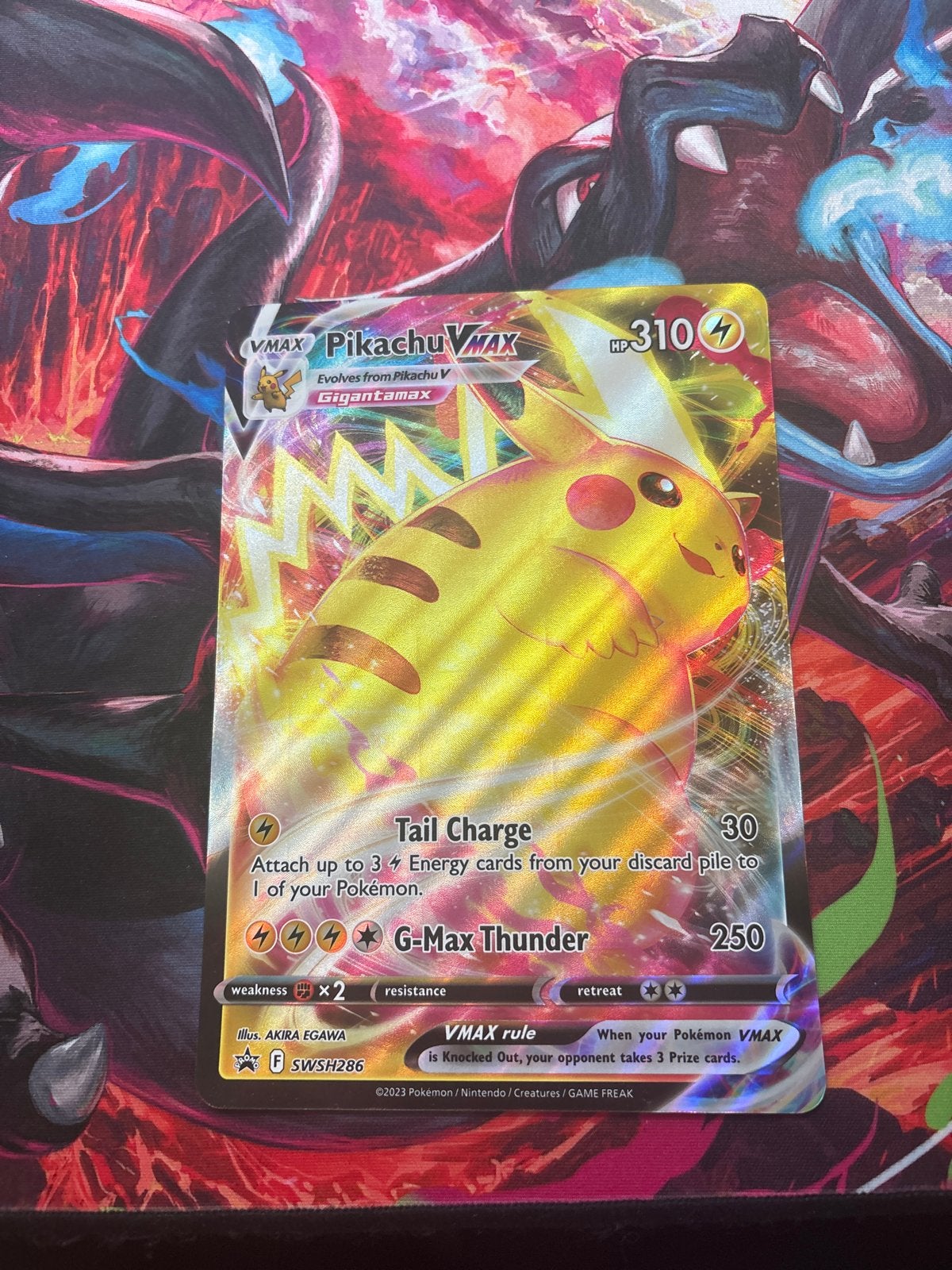 Pikachu VMAX SWSH286 Pokémon Kaart, Ophalen of Verzenden, Zo goed als nieuw, Losse kaart, Foil