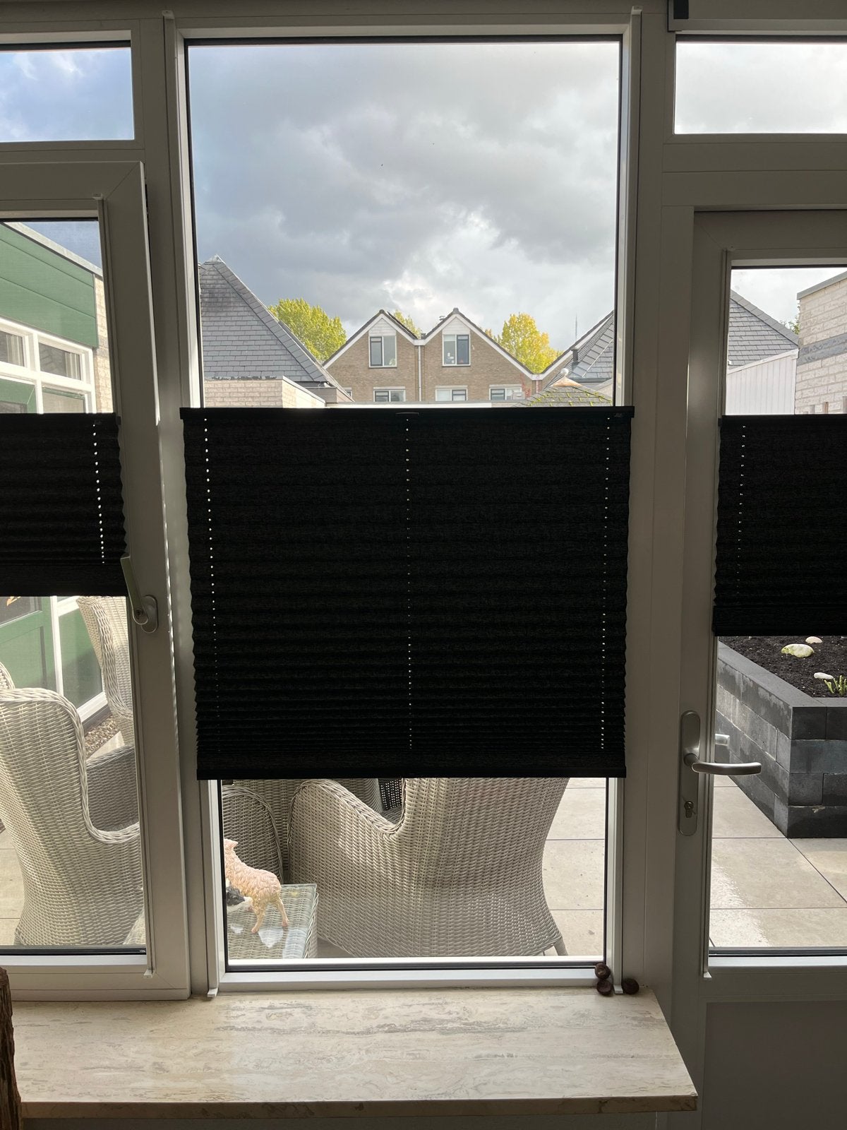 4x Luxaflex Plisségordijnen - Diverse maten, Zwart, Ophalen of Verzenden, Plisségordijn, Luxaflex