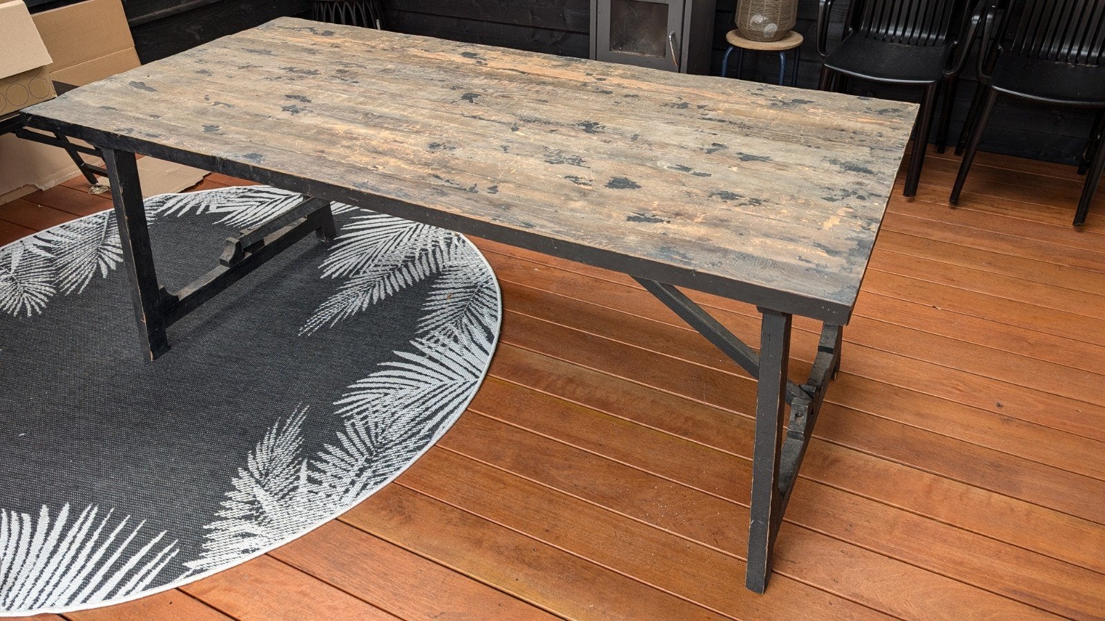 BePureHome Craft Eettafel zwart 190cm, Huis en Inrichting, Tafels | Eettafels, Gebruikt, 50 tot 100 cm, 150 tot 200 cm, Vijf personen of meer