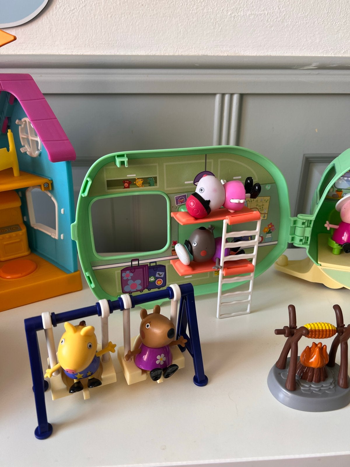 Uitgebreide Peppa Pig Speelset: Huis, Camper & Meer!, Ophalen, Gebruikt, Jongen of Meisje