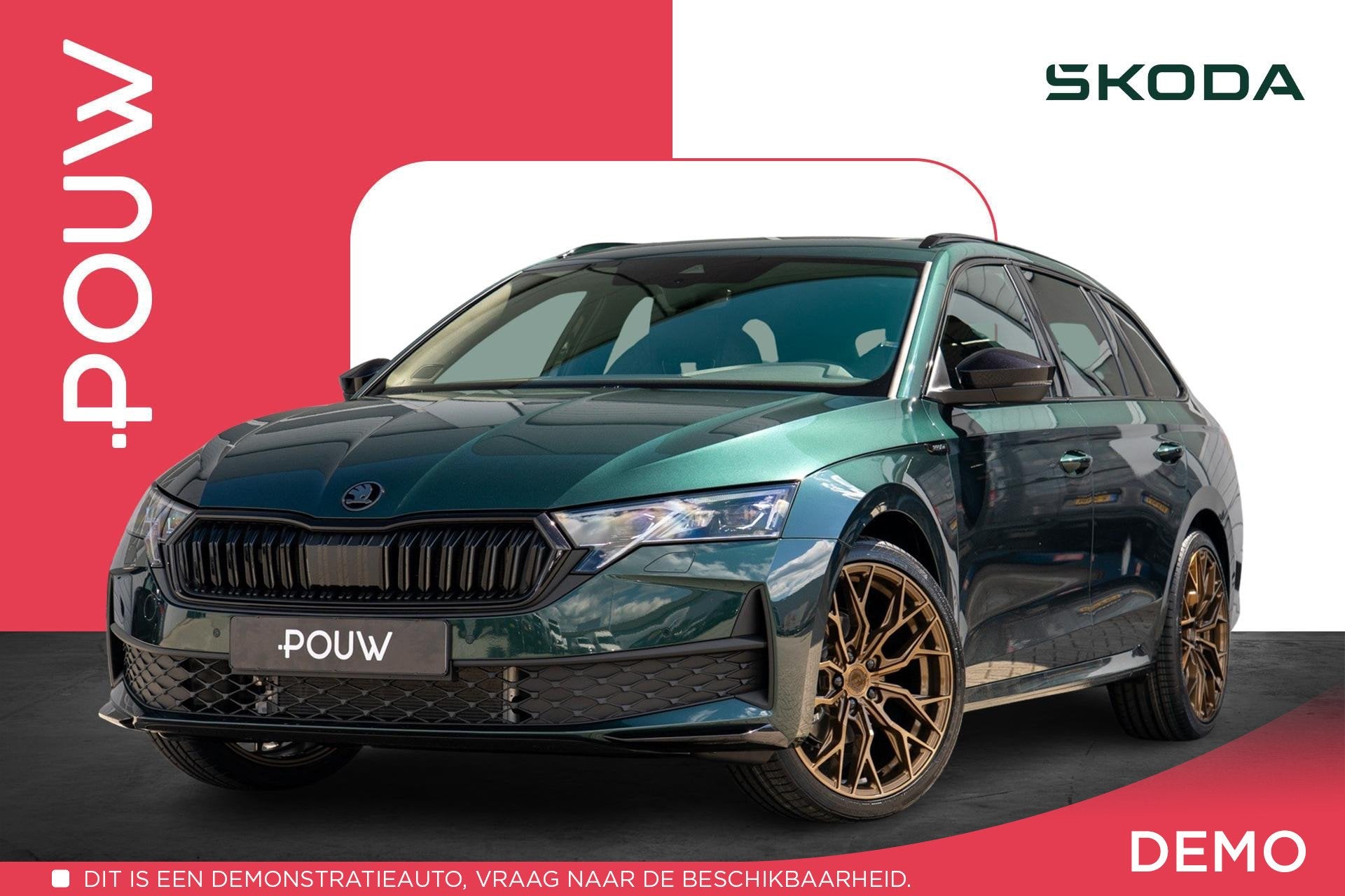 Skoda Octavia Combi 1.5 TSI 150pk DSG MHEV Sportline Busines, Auto's, 12 maanden, 1498 cc, 4 cilinders, Leder en Stof