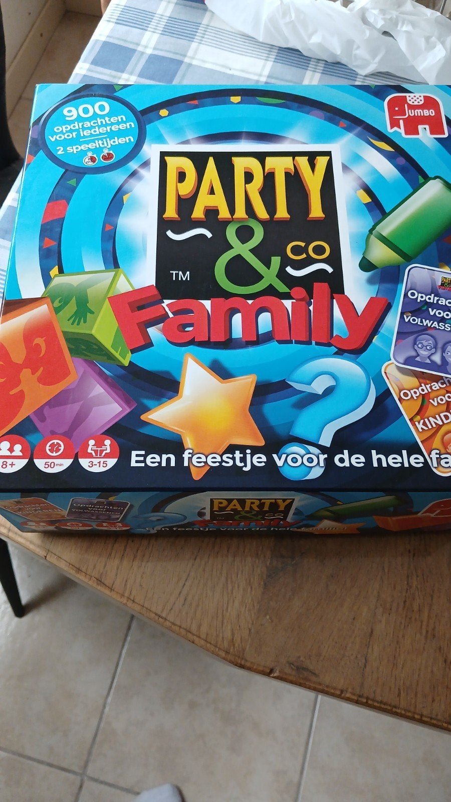party en co family, Vijf spelers of meer, Ophalen, Zo goed als nieuw, Jumbo spellen