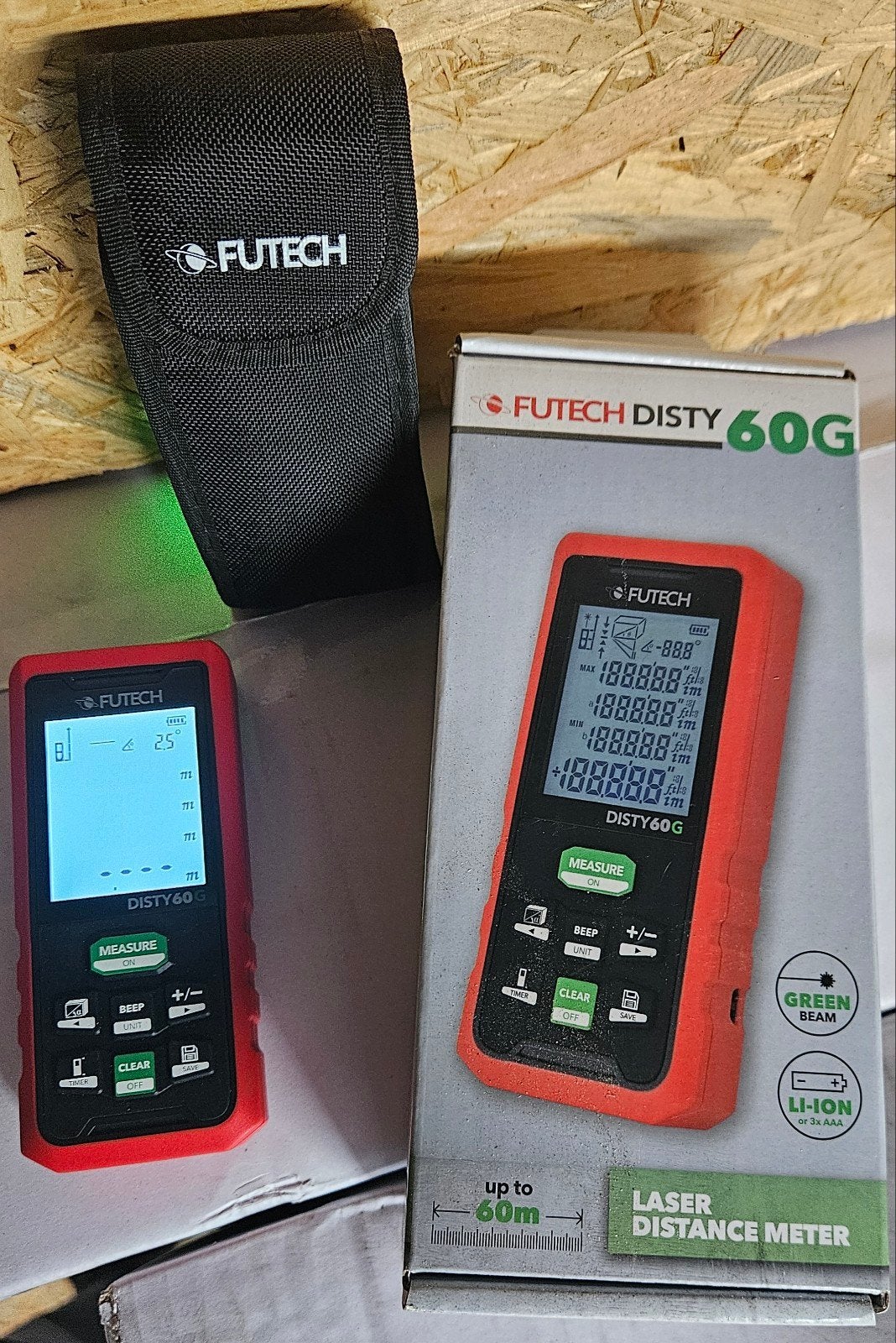 Futech Disty 60G Laser Afstandsmeter., Verzenden, Nieuw, Afstand