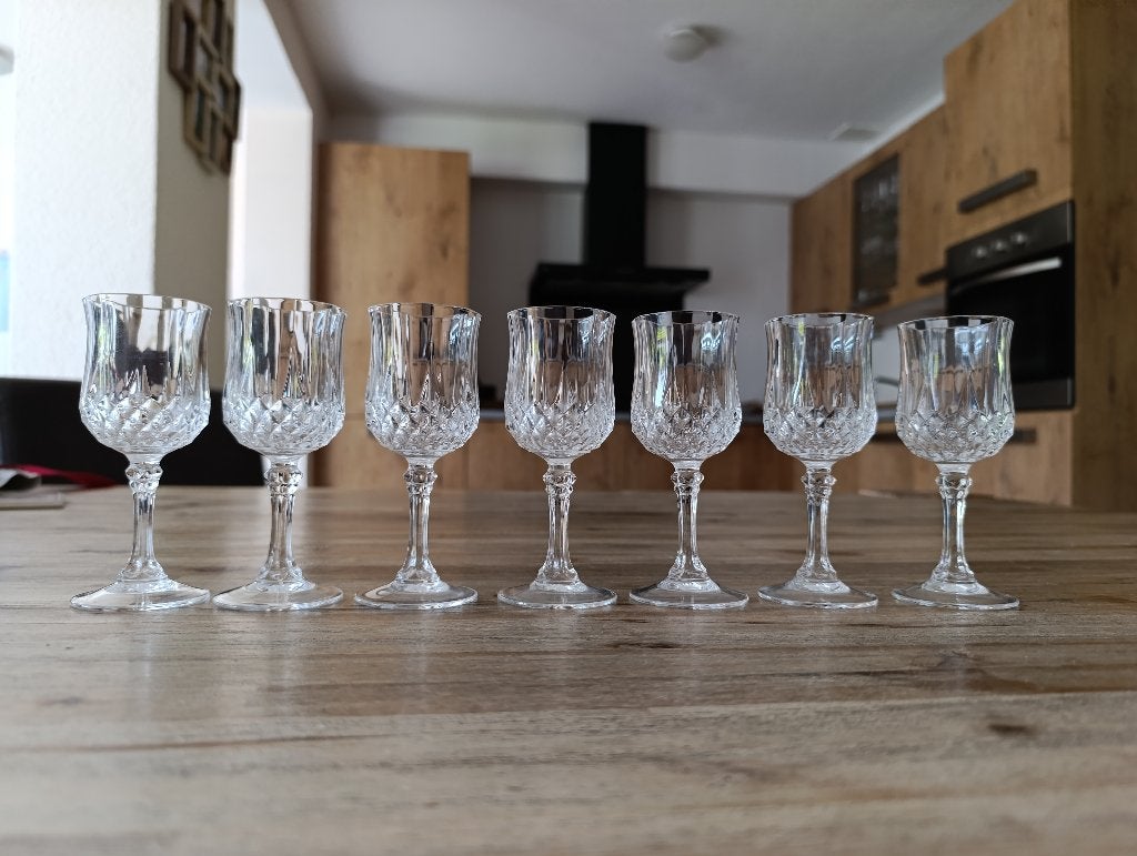 7 Cristal d'Arques Paris glaasjes, Ophalen of Verzenden