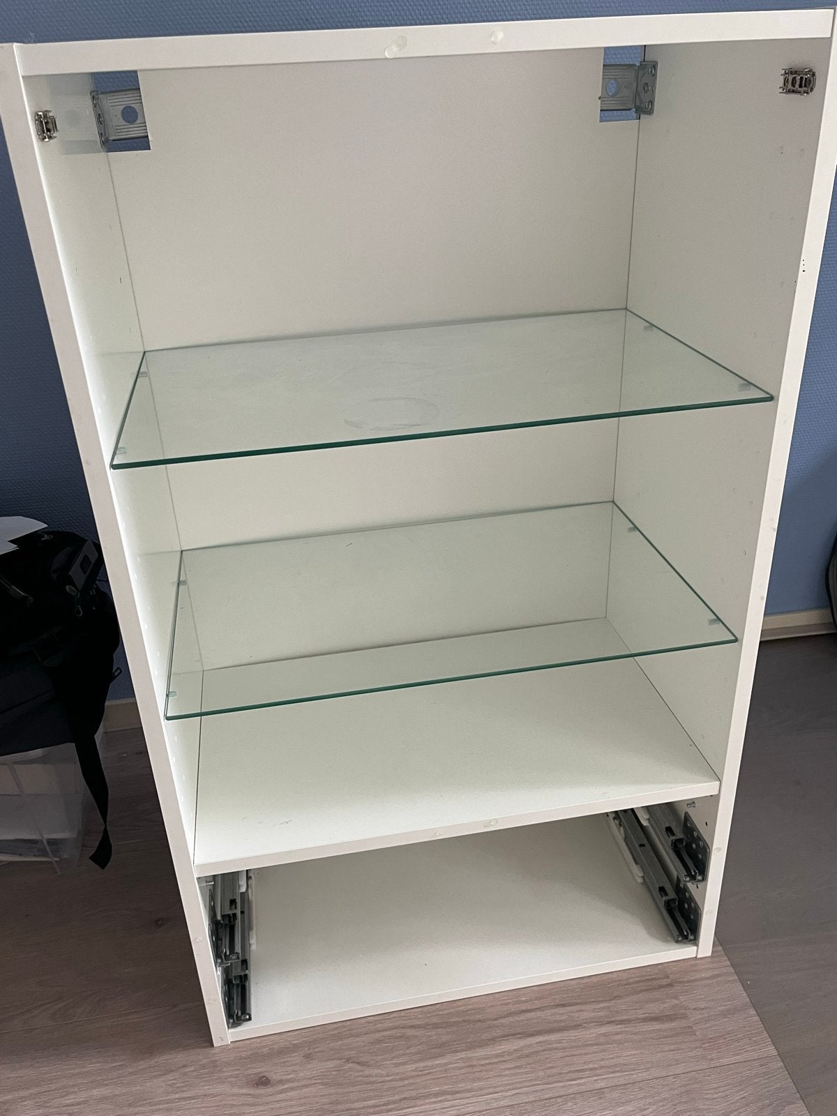 IKEA Metod zwart vitrinebovenkastje 60x100 cm met lades, Ophalen, 50 tot 100 cm, Zo goed als nieuw, 25 tot 50 cm