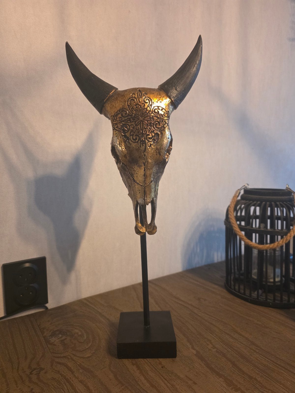 Schedel op voet 51 cm. Woonkamerdecoratie /beeld / decoratie, Ophalen