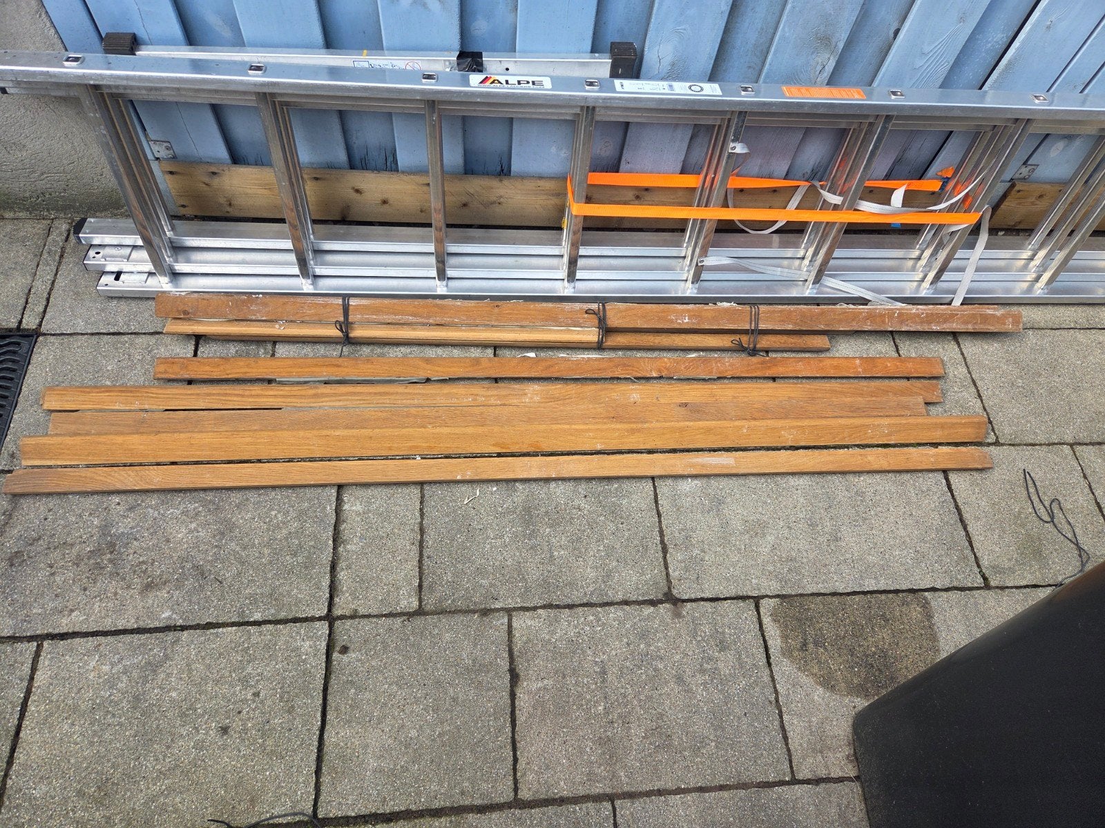 Partij eiken houten plinten, Doe-het-zelf en Verbouw, Ophalen, Eiken, 200 tot 250 cm, Plinten