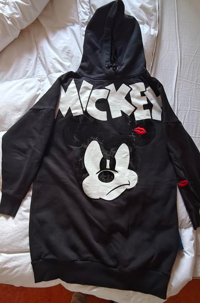Disney Mickey Mouse hoodie - Zwart met print, Disney, Zwart, Ophalen of Verzenden, Zo goed als nieuw