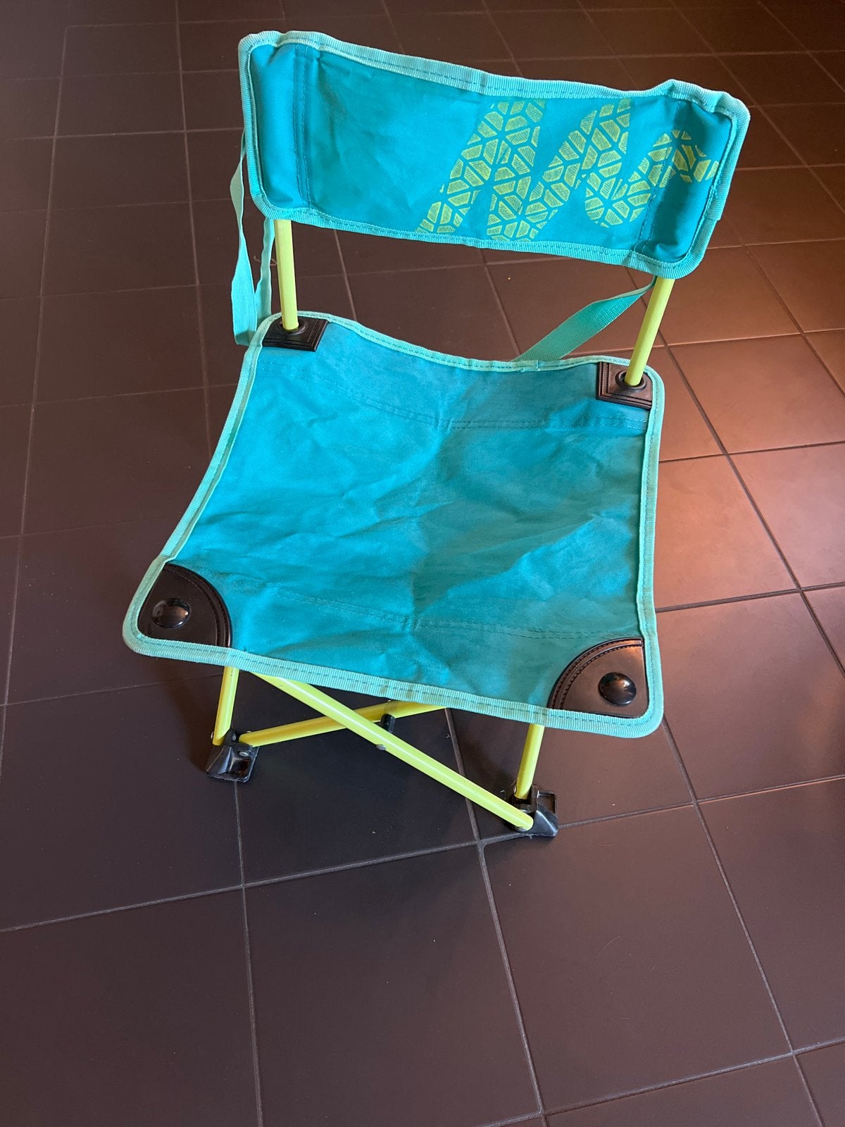 Opvouwbare Quechua kinder campingstoel blauwgroen, Ophalen, Gebruikt, Campingstoel