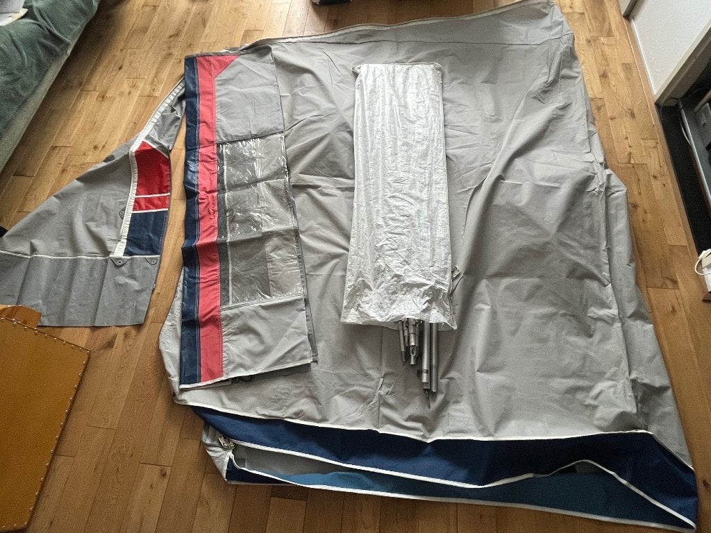 Luifel met zijflappen voor Rapido caravan, Caravans en Kamperen, Caravan accessoires, Ophalen, Gebruikt