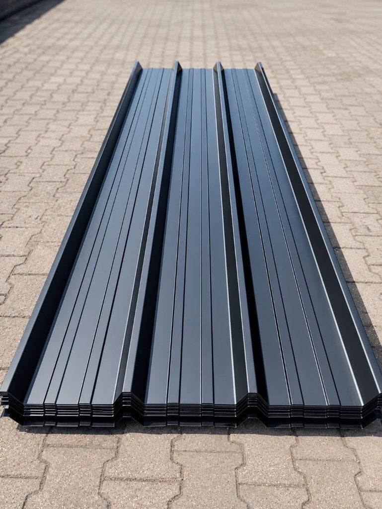 Dakplaten Zwart Nieuw, Zwart, Nieuw, 15 m² of meer, Metaal