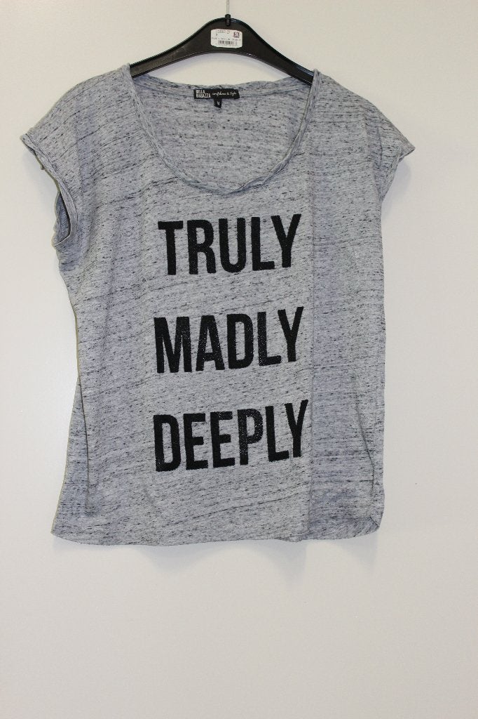 Grijs gemêleerd shirt maat M, Kleding | Dames, Maat 38/40 (M), Bella Ragazza, Ophalen of Verzenden, Zo goed als nieuw