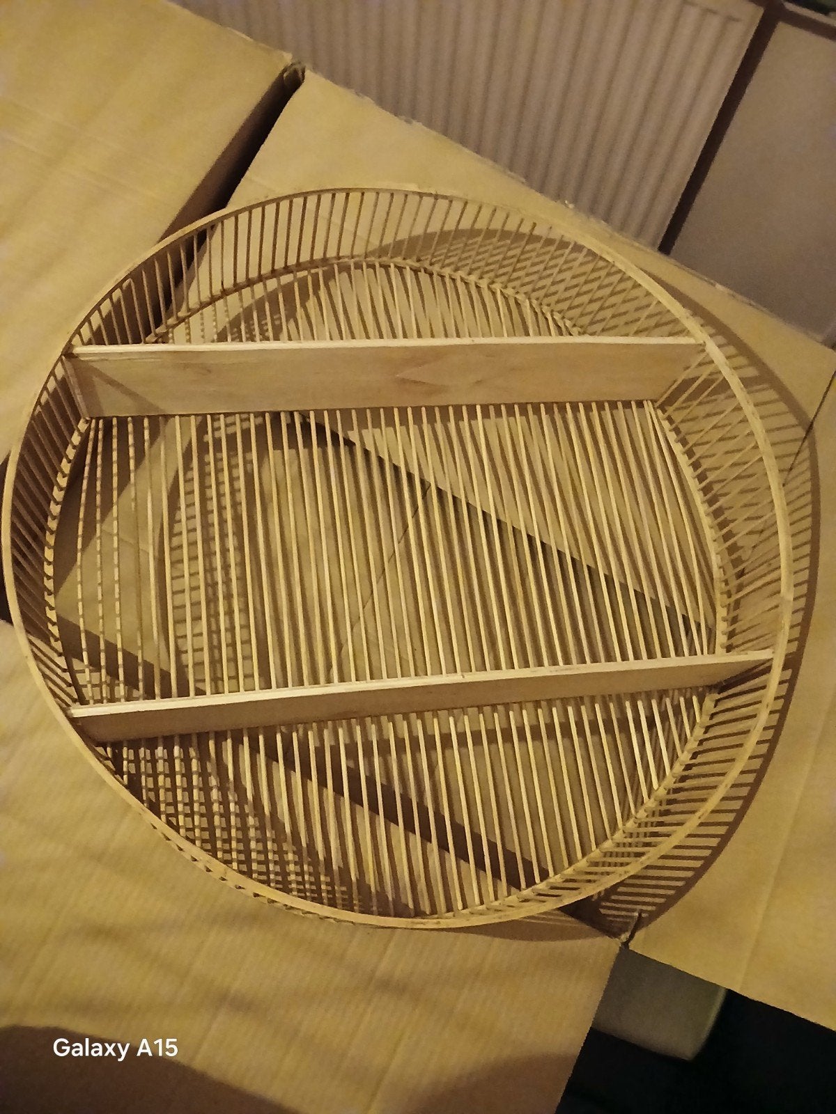 Rond bamboe wandrek met 2 planken, Ophalen of Verzenden, Nieuw