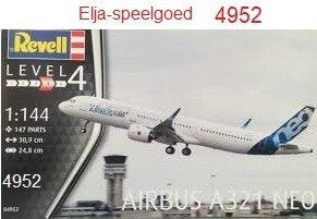 Modelbouw Revell kit 1:144 Airbus A321 NEO 4952 vliegtuig, 1:72 tot 1:144, Revell, Nieuw, Ophalen of Verzenden