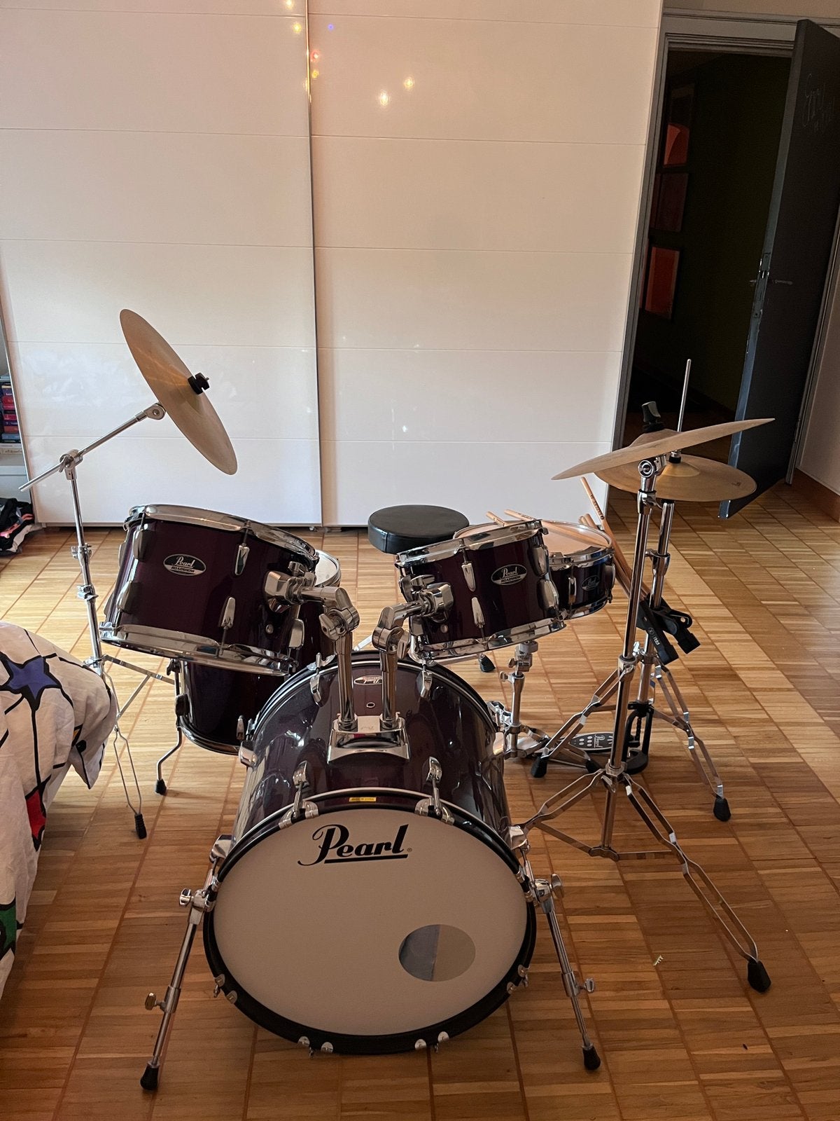 Pearl Roadshow Drumstel Compleet – Speelklaar, Muziek en Instrumenten, Drumstellen en Slagwerk, Ophalen, Gebruikt, Pearl
