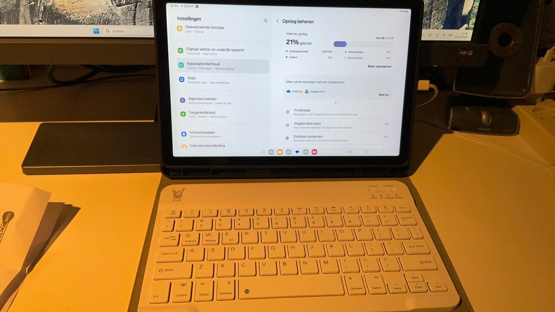 Samsung Galaxy Tab A9+ 64GB ongebruikt + toetsenbord en hoes