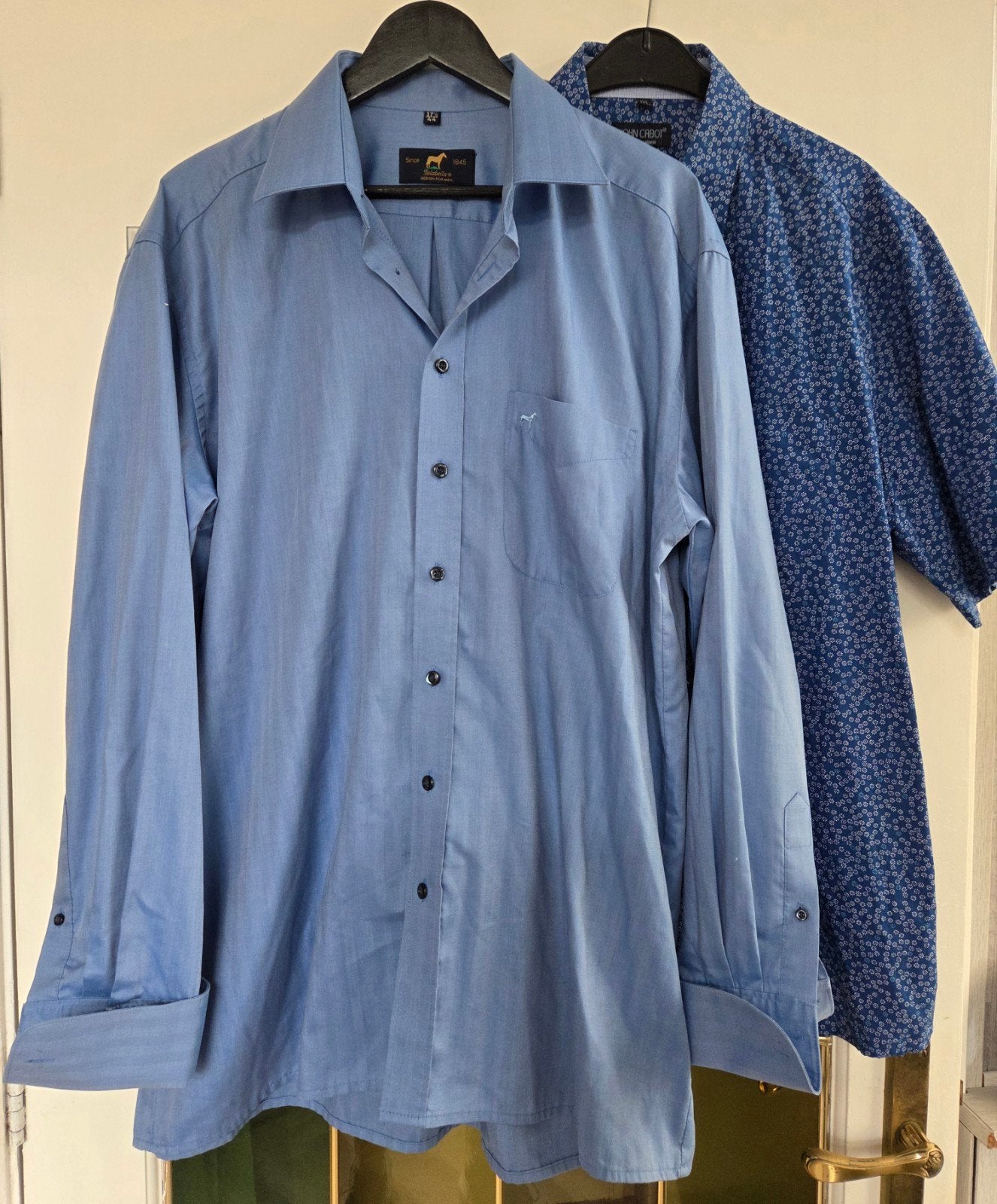 Falabella overhemd XXL met gratis John Cabot overhemd, Blauw, Ophalen of Verzenden, Zo goed als nieuw, Overige halswijdtes