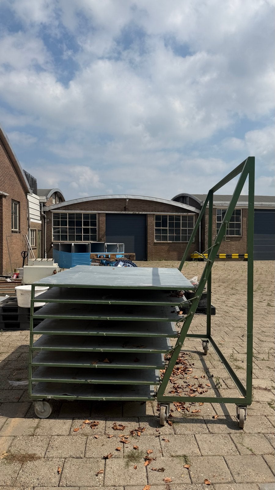 Verrijdbaar opslagrek voor platen of panelen, Ophalen