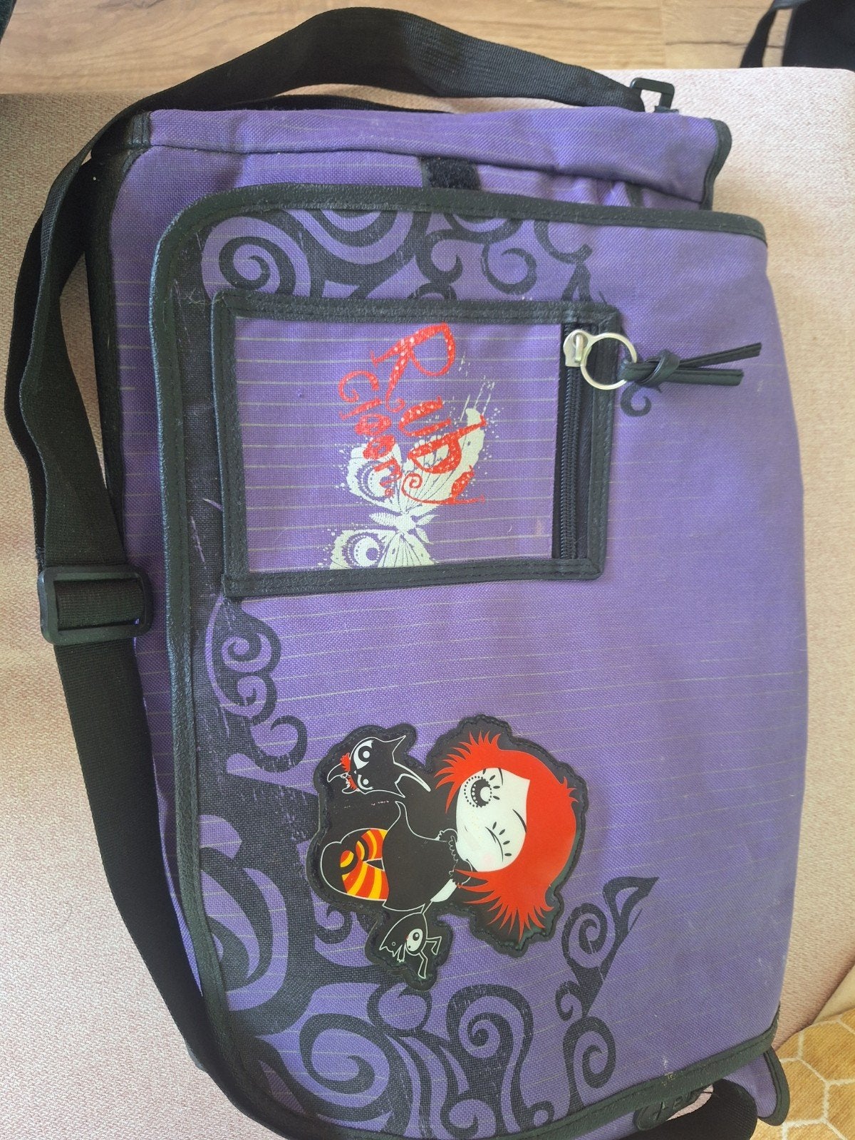 Paarse schoudertas Ruby Gloom, Ophalen, Gebruikt, Paars, Schoudertasje