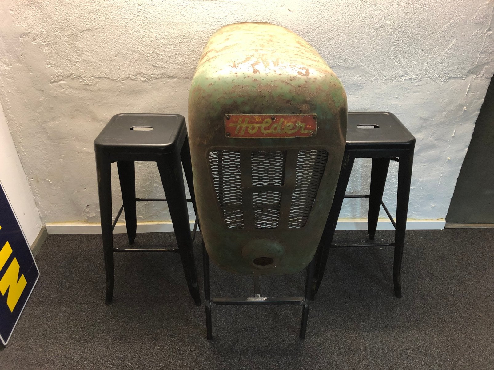 Authentieke tractor motorkap voorkant bartafel sidetable, Ophalen, Nieuw, 25 tot 50 cm, Rechthoekig