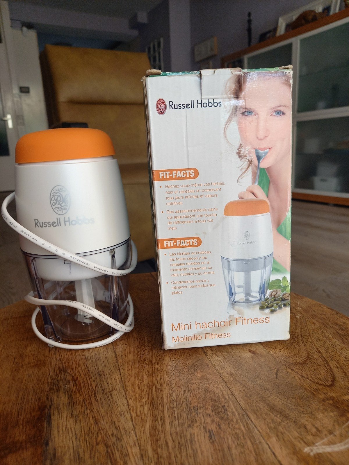 Russell Hobbs Mini Hakmolen Fitness - Compact en Krachtig, Minder dan 1 liter, Ophalen of Verzenden, Zo goed als nieuw, 1 snelheid