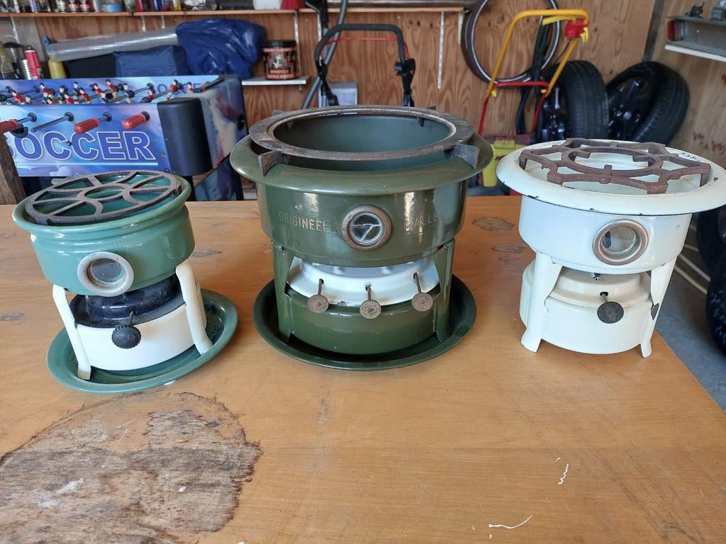 Vintage Petroleum Kooktoestellen Set (3 stuks), Antiek en Kunst, Antiek | Overige Antiek, Ophalen