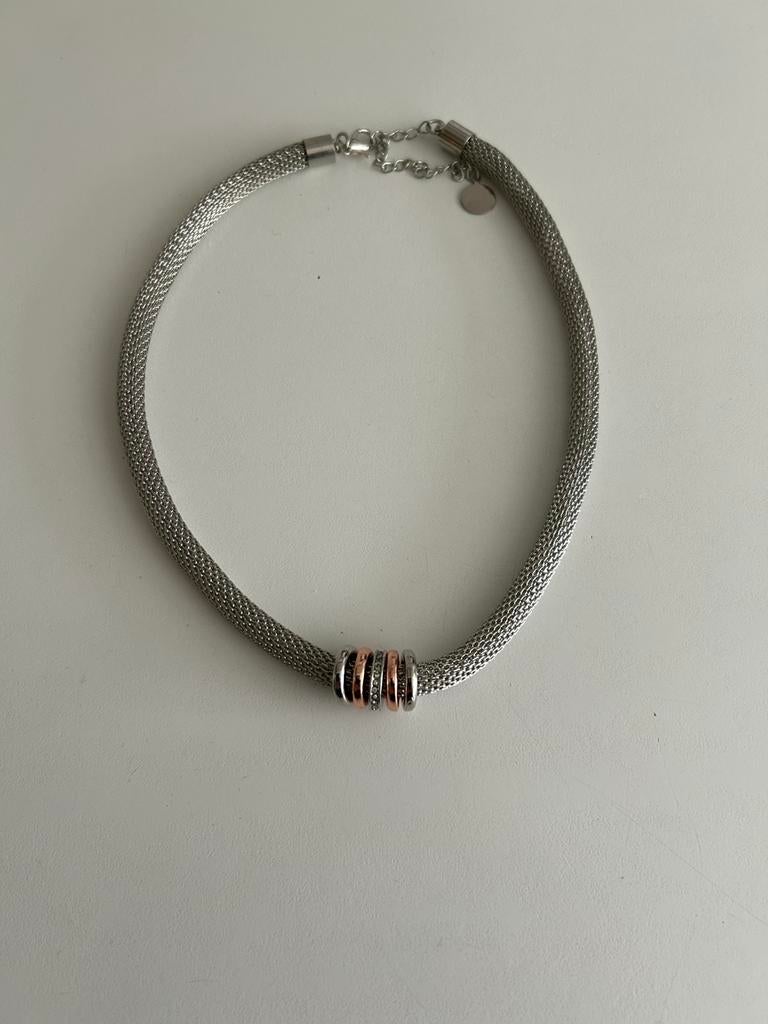 Dames ketting, Ophalen of Verzenden, Zo goed als nieuw, Goud, Zilver